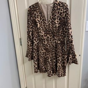 Leopard print romper